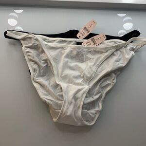 Body by Victoria’s Secret White and Black 2 pack Bikini panties. Size L.